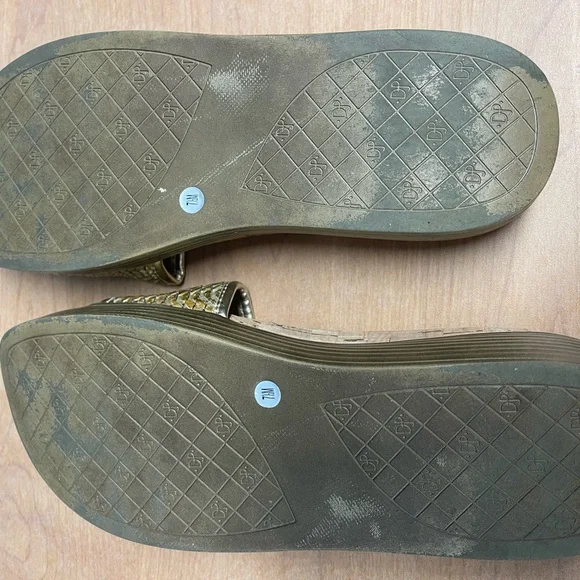 Donald J. Pliner Gold Braided Cork Slide Sandals - Picture 4 of 4